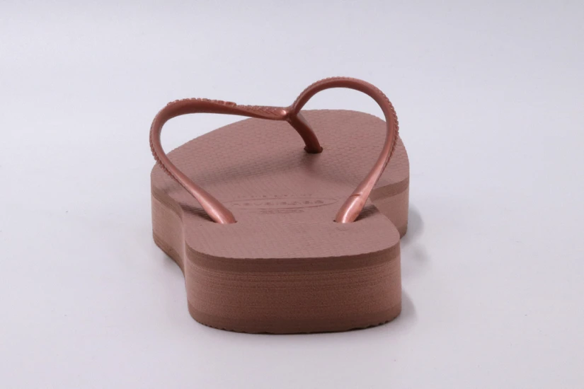Havaianas Slim Flatform Σαγιονάρες Ροζ, Μπρονζέ