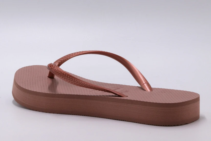 Havaianas Slim Flatform Σαγιονάρες Ροζ, Μπρονζέ