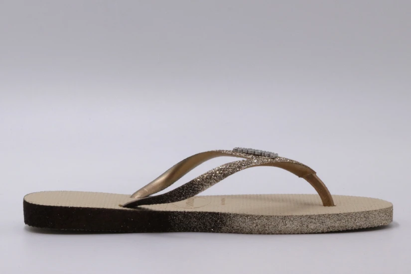 Havaianas Slim Sparkle Σαγιονάρες Μπεζ, Χρυσές
