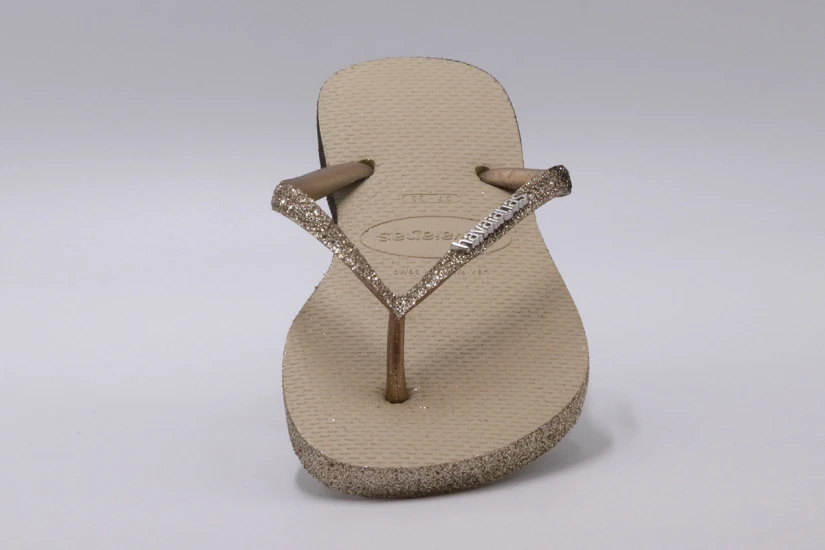 Havaianas Slim Sparkle Σαγιονάρες Μπεζ, Χρυσές