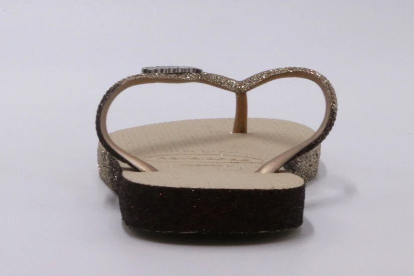 Havaianas Slim Sparkle Σαγιονάρες Μπεζ, Χρυσές