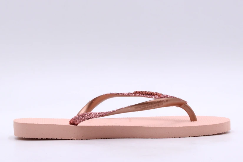 Havaianas Slim Glitter Γυναικείες Σαγιονάρες Ροζ, Μωβ