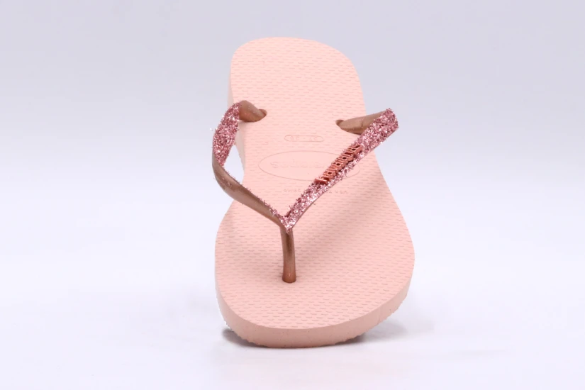 Havaianas Slim Glitter Γυναικείες Σαγιονάρες Ροζ, Μωβ