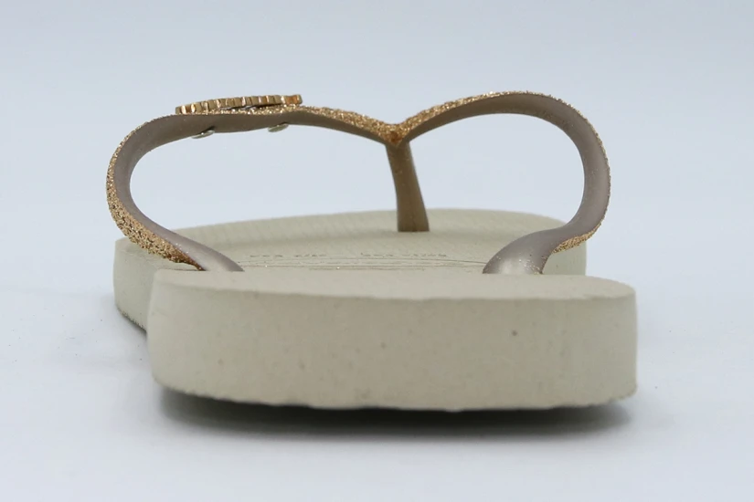 Havaianas Slim Glitter II Σαγιονάρες Μπεζ, Χρυσές