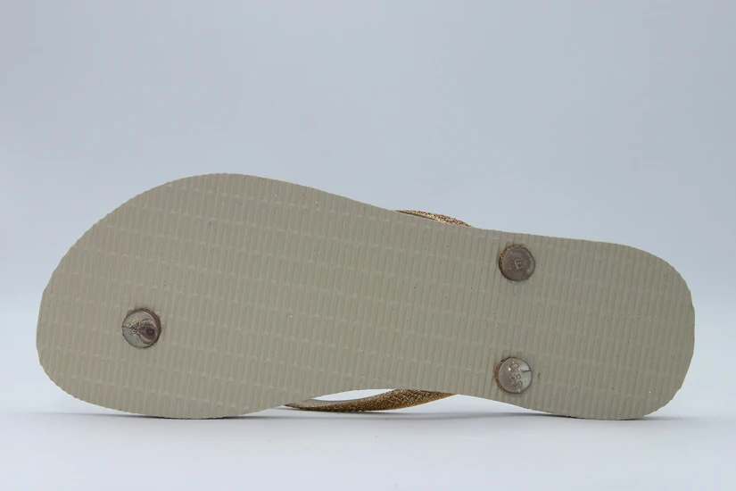 Havaianas Slim Glitter II Σαγιονάρες Μπεζ, Χρυσές