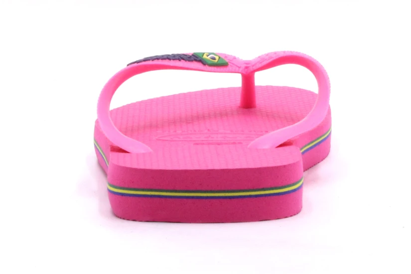 Havaianas Brasil Logo Unisex Σαγιονάρες Ροζ, Φούξια