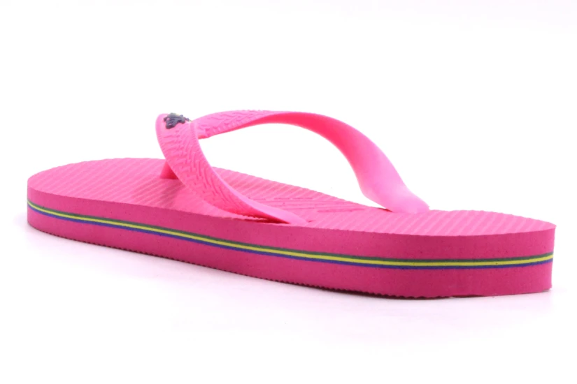 Havaianas Brasil Logo Unisex Σαγιονάρες Ροζ, Φούξια