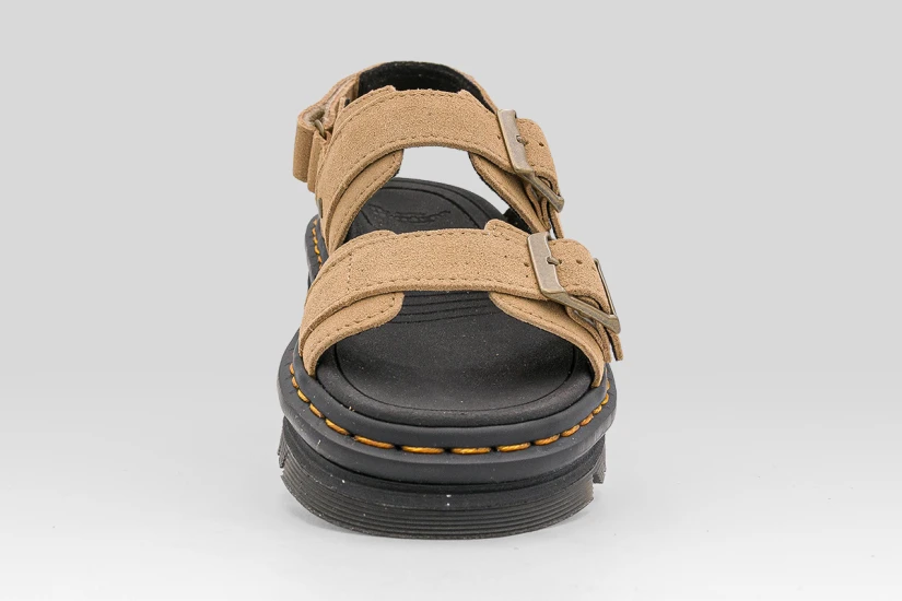 Dr. Martens Zebzag Suede Γυναικεία Σανδάλια Μπεζ, Μαύρα