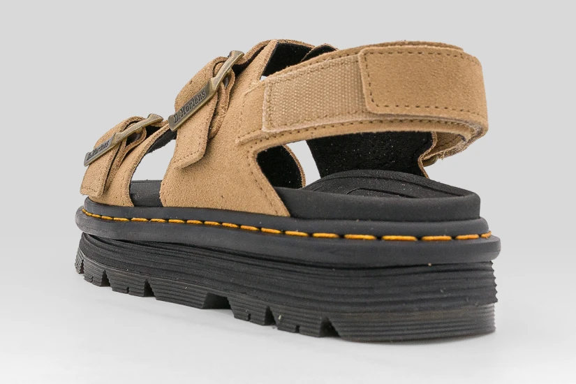 Dr. Martens Zebzag Suede Γυναικεία Σανδάλια Μπεζ, Μαύρα
