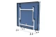 Amila Τραπέζι Ping Pong Εσωτερικού Χώρου Fun - Μπλε (42896)