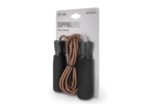 Amila Σχοινάκι Γυμναστικής Skipping Rope Δερμάτινο Neorpene Λαβή (44055)