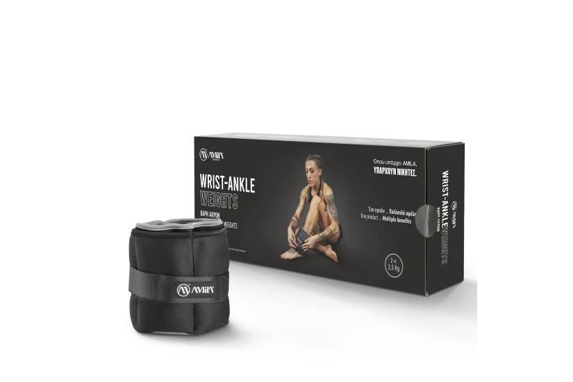 Amila Βάρη ’Κρων Wrist Ankle Weights Neoprene 2X2,5 Kg - Μαύρο (44105)