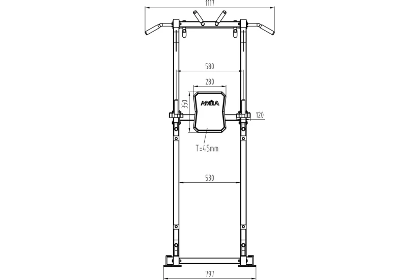 Amila Μηχάνημα Μονόζυγοδίζυγο Amila Power Tower Pt800 (44274)