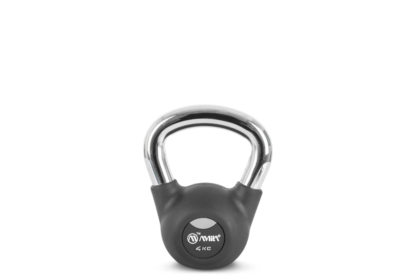 Amila Kettlebell Rubber Cover Cr Handle 4 Kg ? Μαύρο (44495)