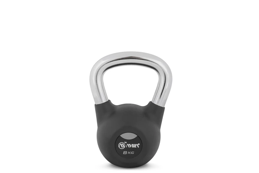Amila Kettlebell Rubber Cover Cr Handle 8 Kg ? Μαύρο (44496)