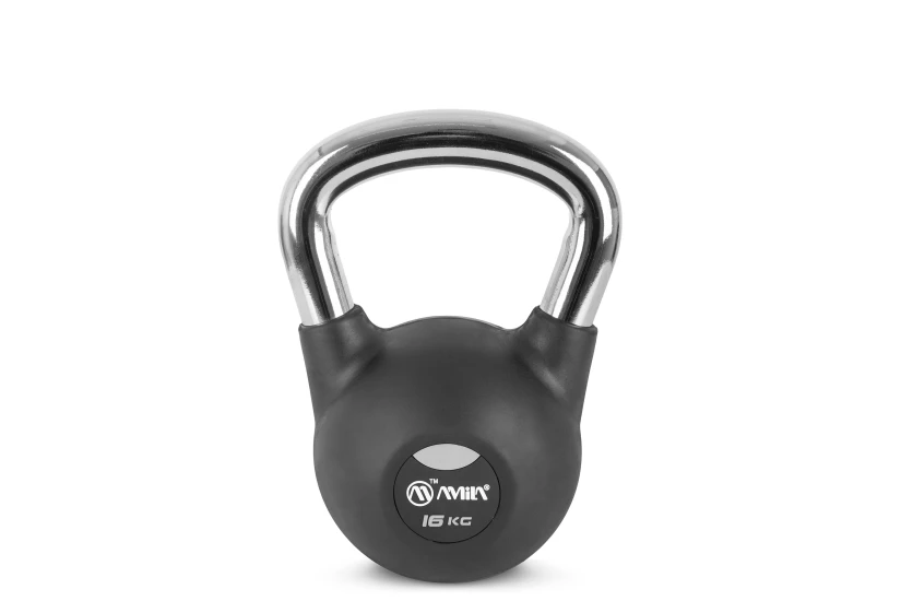 Amila Kettlebell Rubber Cover Cr Handle 16 Kg ? Μαύρο (44498)
