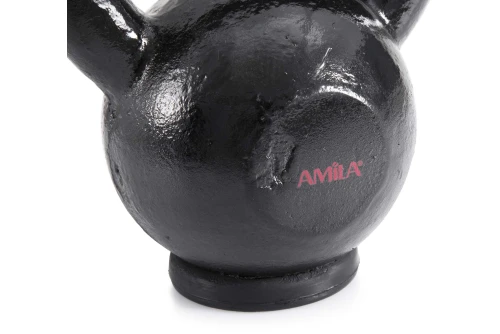 Amila Kettlebell Cast Iron Rubber Base 10 Kg - Μαύρο (44522)