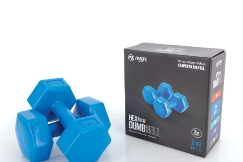 Amila Αλτήρας Εξάγωνος Plastic Series 2,00Kg Ζευγάρι (44531)