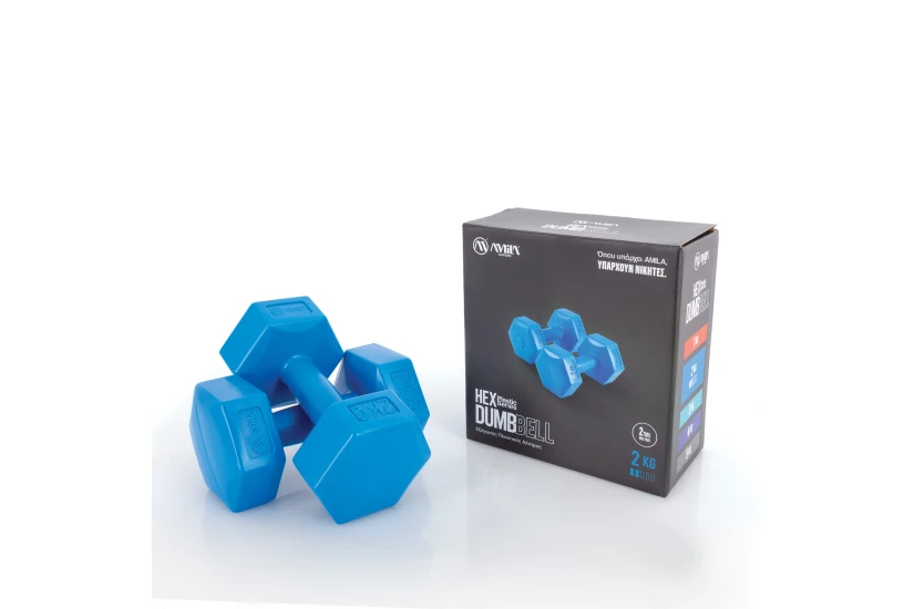 Amila Αλτήρας Εξάγωνος Plastic Series 2,00Kg Ζευγάρι (44531)