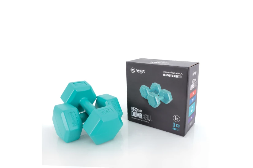 Amila Αλτήρας Εξάγωνος Plastic Series 3,00Kg Ζευγάρι (44534)