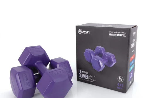 Amila Αλτήρας Εξάγωνος Plastic Series 4,00Kg Ζευγάρι (44535)