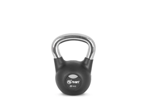 Amila Kettlebell Rubber Cover Cr Handle 6 Kg ? Μαύρο (44571)