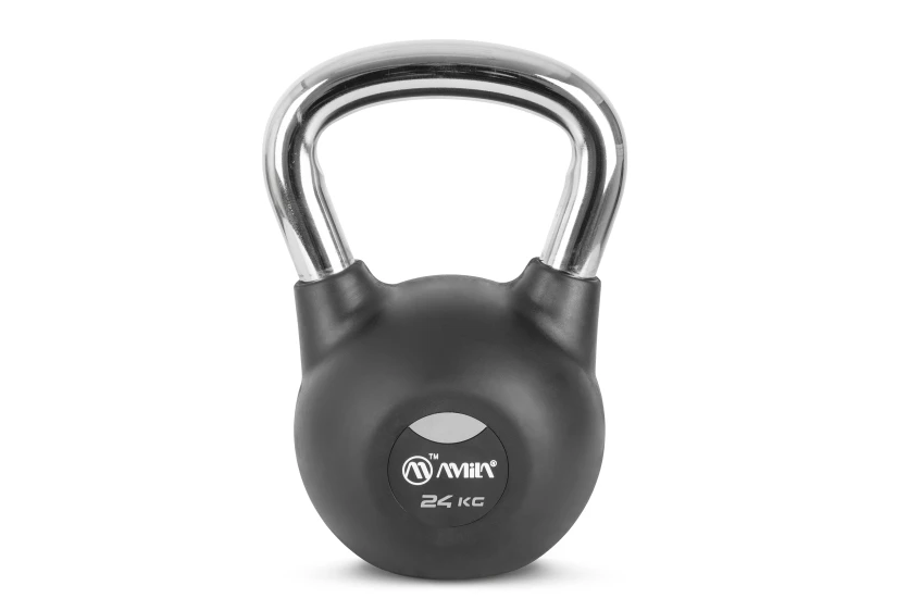 Amila Kettlebell Rubber Cover Cr Handle 24 Kg ? Μαύρο (44573)