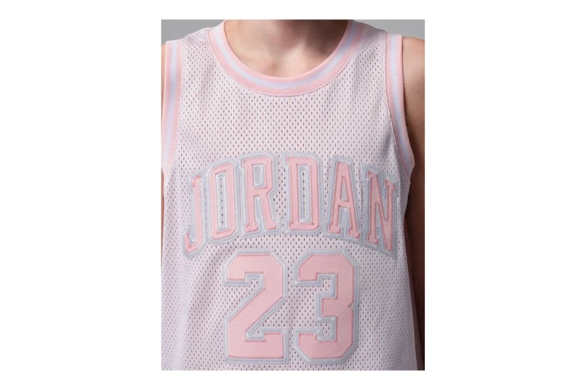 Jordan 23 Jersey Παιδική Αμάνικη Μπλούζα Ροζ, Λευκή