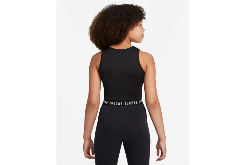 Jordan Essentials Active Παιδικό Αμάνικο Crop Top Μαύρο