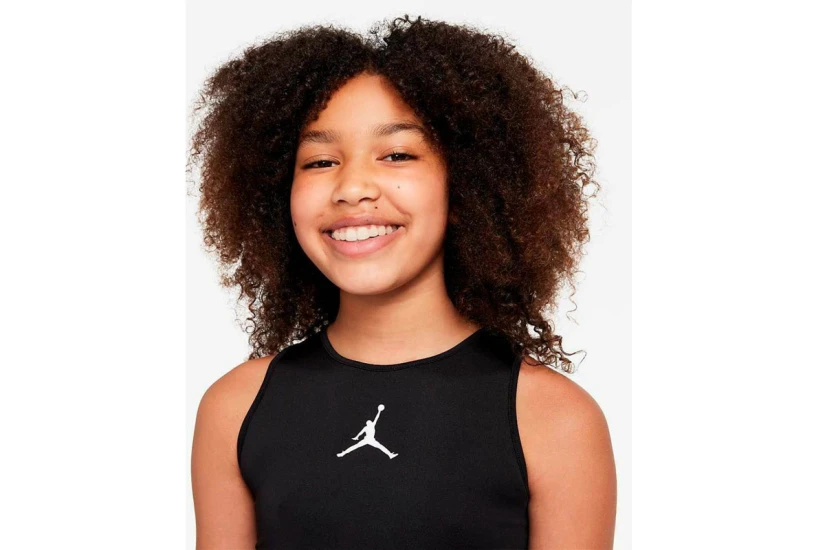 Jordan Essentials Active Παιδικό Αμάνικο Crop Top Μαύρο