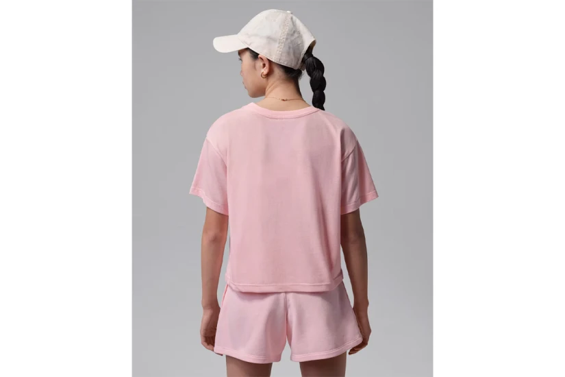 Jordan Brooklyn Essentials Embroidered Παιδικό Κοντομάνικο T-Shirt Ροζ