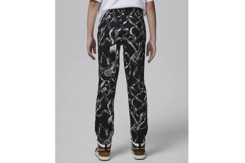 Jordan Brooklyn Fleece Παιδικό Παντελόνι Φόρμας Μαύρο, Λευκό