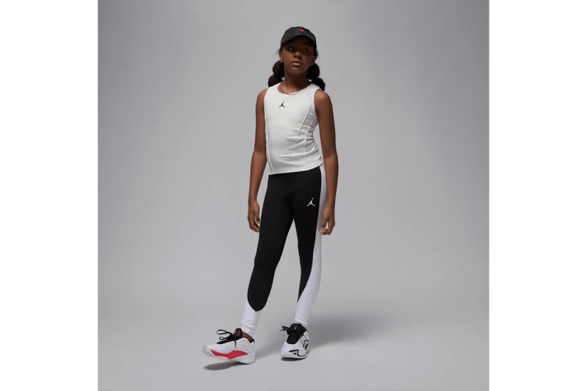 Jordan Dri-FIT Sport Παιδικό Μακρύ Κολάν Μαύρο, Λευκό