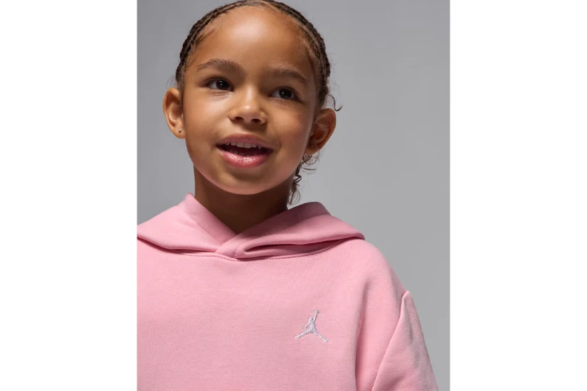 Jordan Brooklyn Fleece Παιδικό Φούτερ με Κουκούλα Ροζ