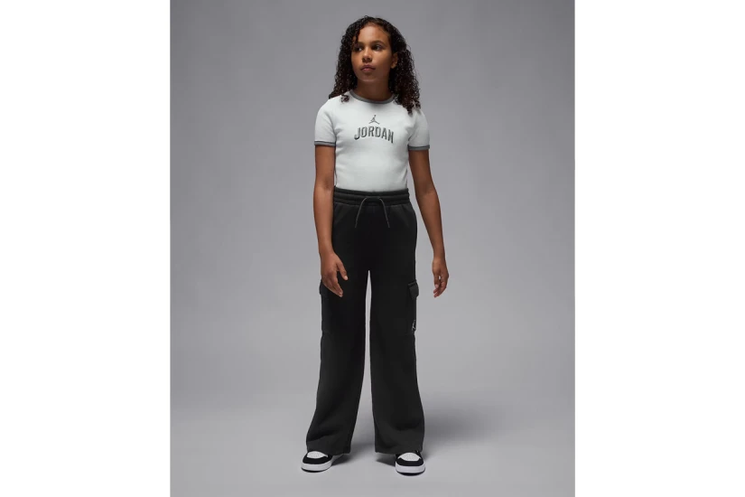Jordan Brooklyn Fleece Cargo Παιδικό Παντελόνι Φόρμας Μαύρο