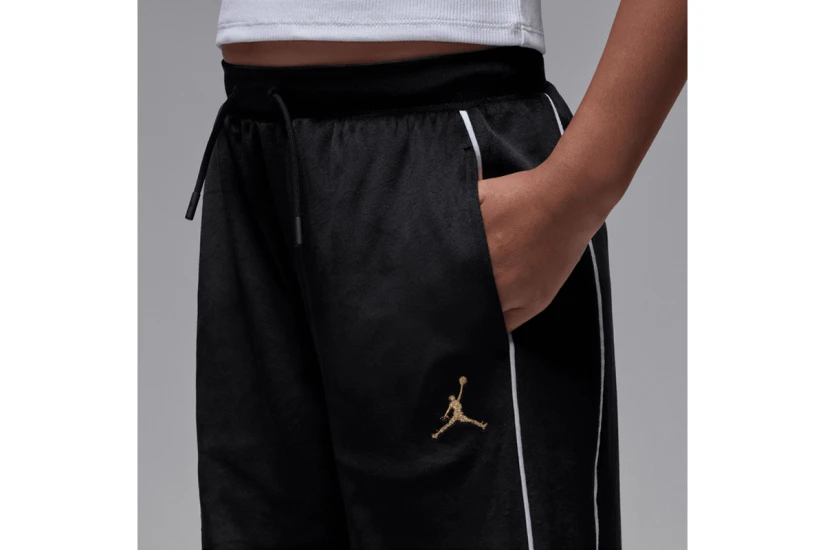 Jordan Mountainside Velour Παιδικό Παντελόνι Φόρμας Βελουτέ Μαύρο
