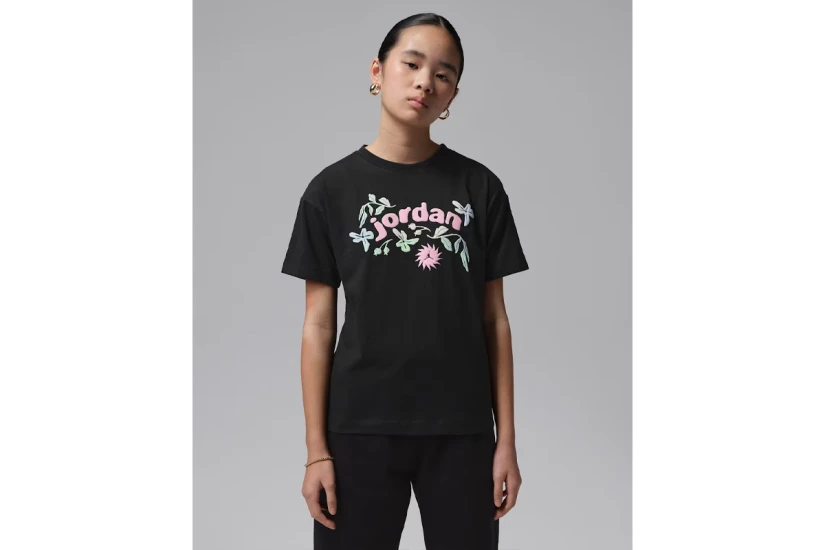 Jordan Puff Floral Παιδικό Κοντομάνικο T-Shirt Μαύρο, Διάφορα Χρώματα