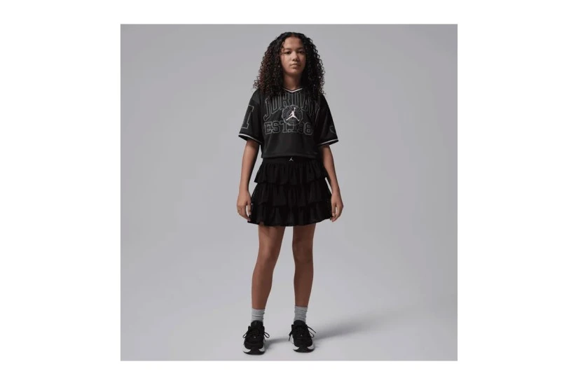 Jordan Secret Diary Jersey Παιδικό Κοντομάνικο Cropped T-Shirt Μαύρο