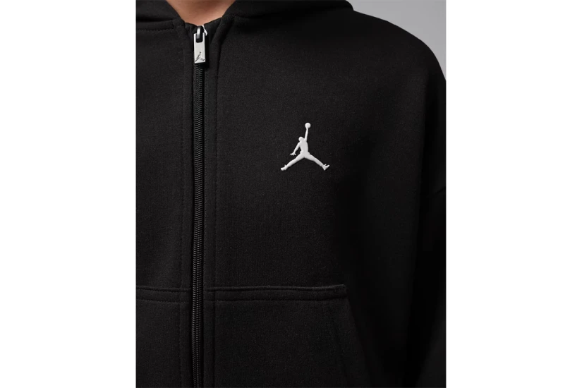 Jordan Dri-FIT Perform Sport Παιδική Πολυεστερική Ζακέτα με Κουκούλα Μαύρη