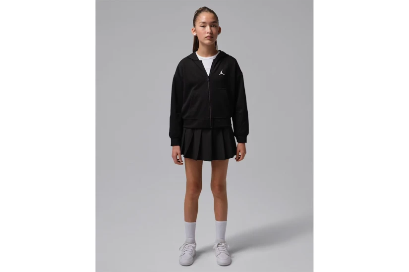 Jordan Dri-FIT Perform Sport Παιδική Πολυεστερική Ζακέτα με Κουκούλα Μαύρη