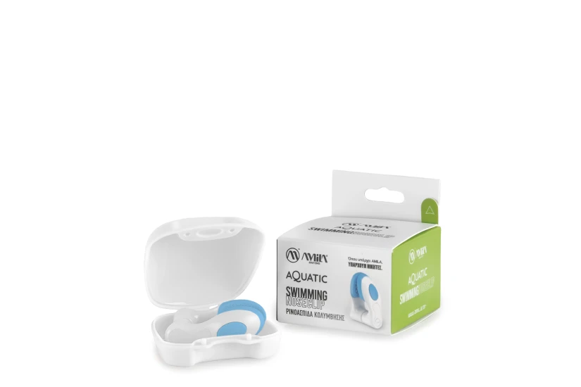 Amila Ρινοασπίδα Κολύμβησης Swimming Noseclip Aquatic ? Μπλε  Λευκ (47050)