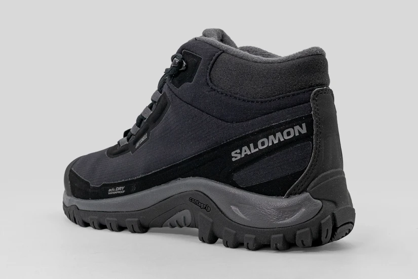Salomon Shelter Waterproof Γυναικεία Μποτάκια Πεζοπορίας Μαύρα