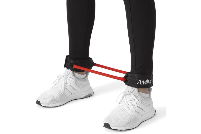 Amila Ankle Tube Heavy Λάστιχο Αστραγάλου Κόκκινο, Μαύρο