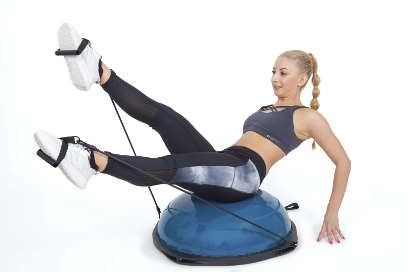 Amila Amila Balance Ball Με Ξύλινη Βάση Μπλε 63Cm (48192)