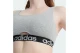 Adidas Performance Scoop Γυναικείο Bralette Γκρι, Μαύρο, Λευκό