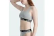 Adidas Performance Scoop Γυναικείο Bralette Γκρι, Μαύρο, Λευκό