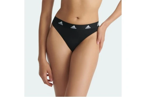 Adidas Performance Active Comfort Cotton Εσώρουχο String Γυναικείο 3-Τεμάχια (4A3P79 BLACK)