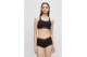 Hugo Padded Sporty Logo Cross-Back Γυναικείο Bralette Μαύρο
