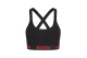 Hugo Padded Sporty Logo Cross-Back Γυναικείο Bralette Μαύρο
