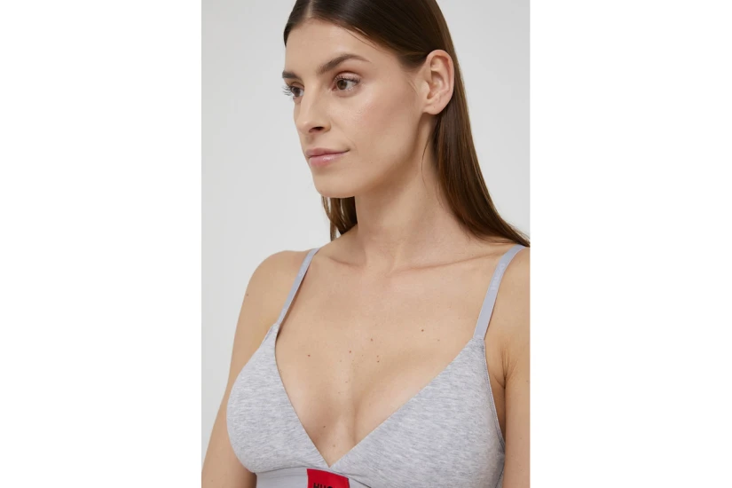 Hugo Triangle Red Label Γυναικείο Σουτιέν Γκρι